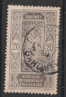 DAHOMEY - 1913-17 - N°YT. 49a - Cocotier 20c Gris Et Sépia - Oblitéré / Used - Gebraucht