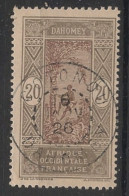 DAHOMEY - 1913-17 - N°YT. 49 - Cocotier 20c Gris Et Brun-rouge - Oblitéré / Used - Oblitérés