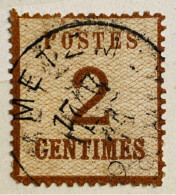 France Alsace- Lorraine YT N°2 Oblitéré/used Metz - Used Stamps