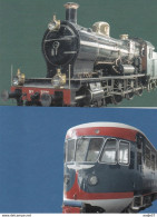 Treinenkaarten Set ( 4 Stuks) Loc 3737; Blauwe Engel; Koploper En IC Postwaardestukken - Eisenbahnen