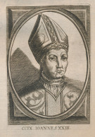 POPE PAUS.   JOANNES XXIII.   12 X 8 CM   17eme GRAVURE - Andachtsbilder