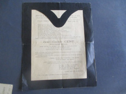 MILITARIA  JEAN COMTE CENT FAIRE TYPE DECES  PERE CET 272 EME R A L V F AUSSITOT LEVE VITE  FATIGUE ETAT MAJOR EMBUSQUE - Other & Unclassified