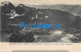 228414 ARGENTINA PATAGONIA CHUBUT NACIENTES DEL RIO FTALEUFU Y PICO ESPOLON POSTAL POSTCARD - Argentina