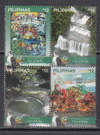 2021 Philippines Bislig Festivals Waterfalls Chutes Complete Block Of 4  MNH - Filippine