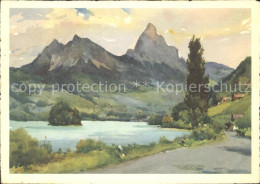 11642898 Lauerz Lauerzersee Kuenstlerkarte Lauerz - Andere & Zonder Classificatie