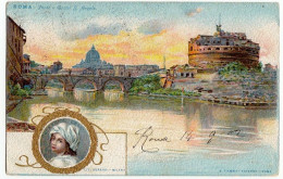 ROMA - PONTE E CASTEL S. ANGELO - BEATRICE CENCI - Primi '900 - Vedi Retro - Formato Piccolo - Altri & Non Classificati