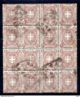 Cent. 1 "Stemma" N. 65 Blocco Usato - Nuevos