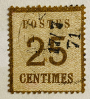 France Alsace- Lorraine YT N°7b Oblitéré/used Metz 17/07/1871 - Oblitérés