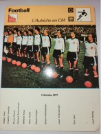 Football  ** Coupe Du Monde 1977 ** Equipe  Autriche - Sport