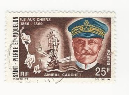 SPM-1968 -Célébrités. Amiral Gauchet - N° 383 Oblitéré - Used Stamps