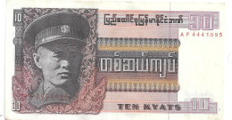 Billet, Birmanie, 10 Kyats - Other - Asia