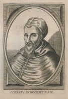 POPE PAUS.   INNOCENTIUS IX  12 X 8 CM   17eme GRAVURE - Devotieprenten