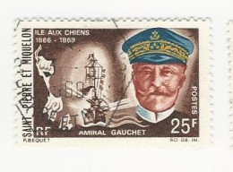 SPM-1968 -Célébrités. Amiral Gauchet - N° 383 Oblitéré - Used Stamps