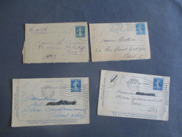 LOT DE 15 SEMEUSE 25 C SEMEUSE  CARTE LETTRE ETUDE OBLITERATION ET MILLESIME - 1921-1960: Moderne