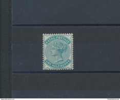 1880 NATAL, SG. 96 , ½ D. Blue Green , WmK Crown CC , MH* - Altri & Non Classificati