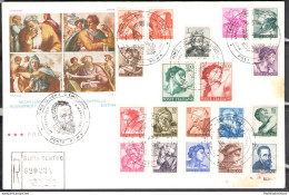 1961 Michelangiolesca N° 899-917 Su Raccomandata Viaggiata Primo Giorno Di Emissione !!! Annullo Ufficiale - Europe