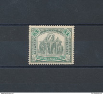 1904 Federation Malaya States - SG N° 48 , 1 $ Grey Green And Green , MLH* - Andere & Zonder Classificatie