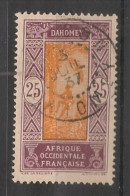 DAHOMEY - 1922 - N°YT. 63 - Cocotier 25c Violet-brun - Oblitéré / Used - Oblitérés