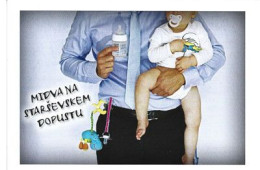 SLOVENIA: "we Are On Parental Leave" (nous Sommes En Congé Parental)  POSTCARD - Other & Unclassified