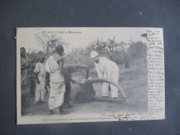 AFRIQUE CHASSE COLON DECHAUSSEMENT DEFANSE ELEPHANT  CPA CITAS KINSHASA - French Congo