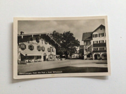 Carte Postale Ancienne Oberammergau, Hotel Alte Post U. Hotel Wittelsbach - Oberammergau