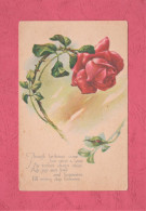 Birthday, Rose Flower- Small Size, Back Divided, New, Ed. M.P. N° 14, Paris. - Verjaardag