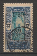 DAHOMEY - 1926-27 - N°YT. 81 - Cocotier 1f50 Sur 1f Bleu - Oblitéré / Used - Usados