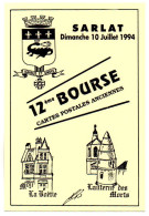 SARLAT. 12 ème Bourse Cartes Postales Anciennes. 1994. - Collector Fairs & Bourses