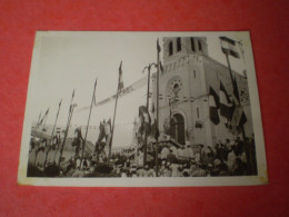 Algérie Française Carte Photo église De Mers El Kébir Pavoisée , Honneur à Saint Michel. Dos Blanc - Autres & Non Classés