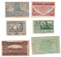 AUTRICHE - 6 BILLETS DE NECESSITE - Austria