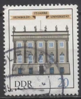 ALLEMAGNE (RDA) N° 2603 O Y&T 1985 175e Anniversaire De L'Université De Berlin - Usados