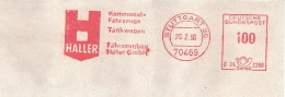 EMA RED METER STAMP STUTTGART ALLEMAGNE TRANSPORT CAMION TRUCK LKW LASTKRAFTWAGEN CITERNE TANKWAGEN HALLER FAHRZEUG - Camion