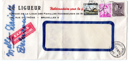 1968  LETTRE EXPRES  "  LE LIGUEUR Organe De La Ligue Des Familles Nombreuses BRUXELLES " - Lettres & Documents