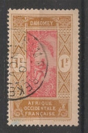 DAHOMEY - 1927-39 - N°YT. 91 - Cocotier 1f Bistre Et Rose - Oblitéré / Used - Gebraucht