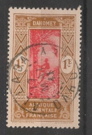 DAHOMEY - 1927-39 - N°YT. 91 - Cocotier 1f Bistre Et Rose - Oblitéré / Used - Oblitérés
