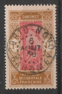 DAHOMEY - 1927-39 - N°YT. 91 - Cocotier 1f Bistre Et Rose - Oblitéré / Used - Usados