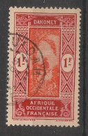 DAHOMEY - 1927-39 - N°YT. 92 - Cocotier 1f Carmin - Oblitéré / Used - Oblitérés
