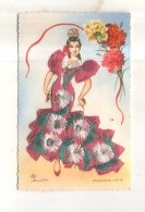 Carte Fantaisie Brodée : Andalucia  N° 81 - Embroidered