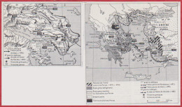 Guerre Médique. Grèce. 2 Cartes. Larousse 1960. - Historische Documenten