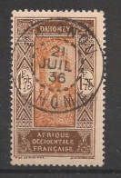 DAHOMEY - 1927-39 - N°YT. 96 - Cocotier 1f75 Brun Et Rouge - Oblitéré / Used - Used Stamps