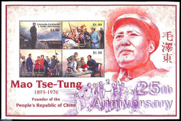 Grenada Grenadines 2001 Mao Zedong 4v M/s, Mint NH, History - Politicians - Grenada (1974-...)