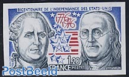 France 1976 US Bicentenary 1v Imperforated, Mint NH, History - American Presidents - US Bicentenary - Neufs