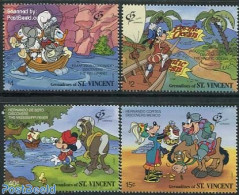 Saint Vincent & The Grenadines 1992 Granada, Disney 4v, Mint NH, Philately - Art - Disney - Disney