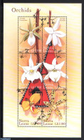 Sierra Leone 2000 Orchids 6v M/s, Mint NH, Nature - Flowers & Plants - Orchids - Andere & Zonder Classificatie
