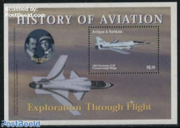 Antigua & Barbuda 2003 100 Years Aviation S/s, Grumman X-29, Mint NH, Transport - Aircraft & Aviation - Avions