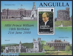 Anguilla 2000 William 18th Birthday S/s, Mint NH, History - Kings & Queens (Royalty) - Art - Castles & Fortifications - Königshäuser, Adel