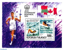 Madagascar 1976 Olympic Games Montreal S/s, Mint NH, Sport - Olympic Games - Swimming - Zwemmen