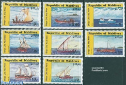 Maldives 1985 Ships 8v, Mint NH, Transport - Ships And Boats - Ships