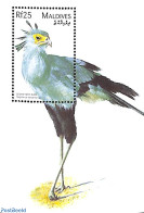 Maldives 1997 Sagittarius Serpentarius S/s, Mint NH, Nature - Birds - Maldives (1965-...)