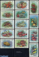 Saint Kitts/Nevis 1984 Marine Life 14v (without Year), Mint NH, Nature - Fish - Shells & Crustaceans - Vissen